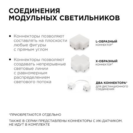 07-09 Светильник светодиодный модульный в комплекте с шинопроводом, 24В,2Вт, 160Лм, 4000K, крепеж - клипса, размер светильника: 100*20*19mm, длина шин