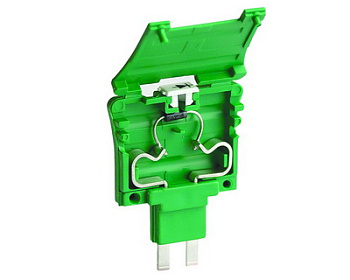 Картридж под предохранитель 5х20. Предустановлен диодный индикатор. 48В (AC-DC). Тип CPF/5L48. Зеленый. DKC