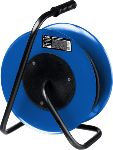 Силовой удлинитель на стальной катушке КГ 3х1.5 20м 3700Вт IP44, КГ 315 ЗУБР