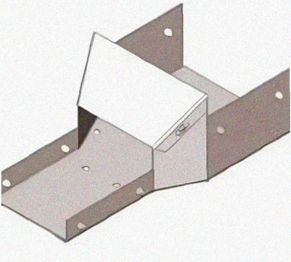 Лоток переходной замковый ЛПЗ 400х60-200х60 УХЛ1, горячее цинкование, S1,5