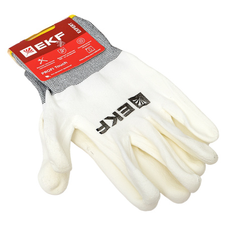Перчатки рабочие PROFI Touch для чистовых работ (15 класс, 8 размер) Expert EKF