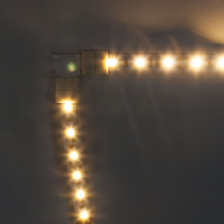 Комплект L коннекторов с соединителем для светодиодной ленты (5050/10мм), LD185