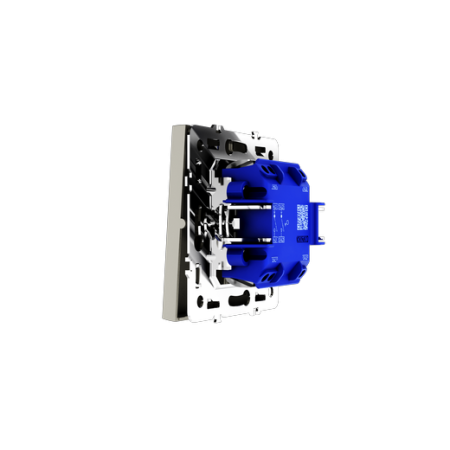 Выключатель с самовозвратом встраиваемый Voltum S70 двухклавишный 10А, (шелк)