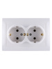 Розетка двойная 2П+З 16А 250В белая "Таймыр" TDM