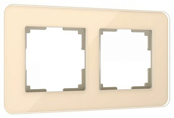 Elite Рамка СУ 2 пост . стекло айвори IP20 Werkel