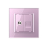 Розетка ТВ/КОМП RJ-45 Розовая Livolo