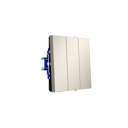 Выключатель встраиваемый Voltum S70 трехклавишный 10А, (кашемир)