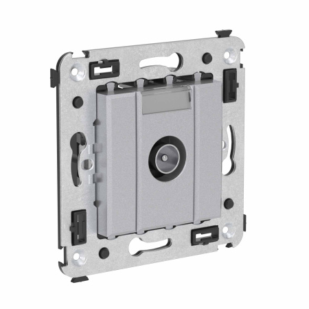 Розетка TV оконечная в стену, "Avanti", "Закаленная сталь" DKC