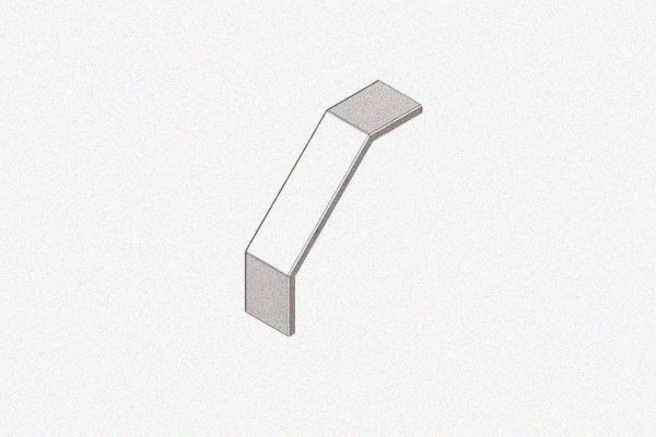 Крышка лотка замкового КЛСЗ 400х65-90 УТ1,5 для поворота трассы вниз на 90, горячее цинкование, S1,5