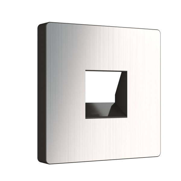 Накладка для RJ45 и RJ11 (глянцевый никель) СУ IP20 Werkel