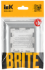 BRITE Рамка 1-мест. РУ-1-Бр алюм./алюм. IEK