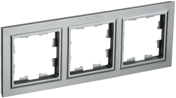 BRITE Рамка 3-местная РУ-3-БрС сталь IEK