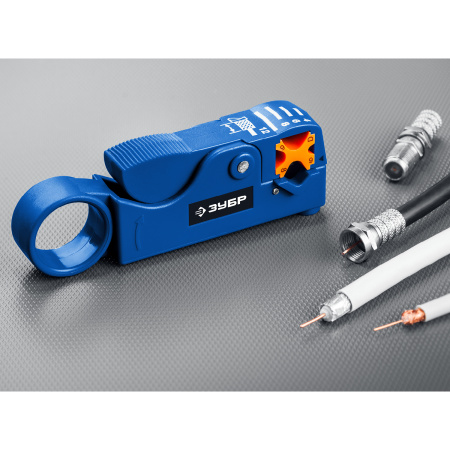COAX-3 стриппер коаксиальных кабелей, RG58/RG59/RG6, Профессионал ЗУБР