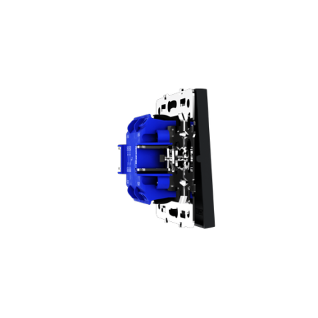 Выключатель встраиваемый Voltum S70 двухклавишный 10А, (графит)