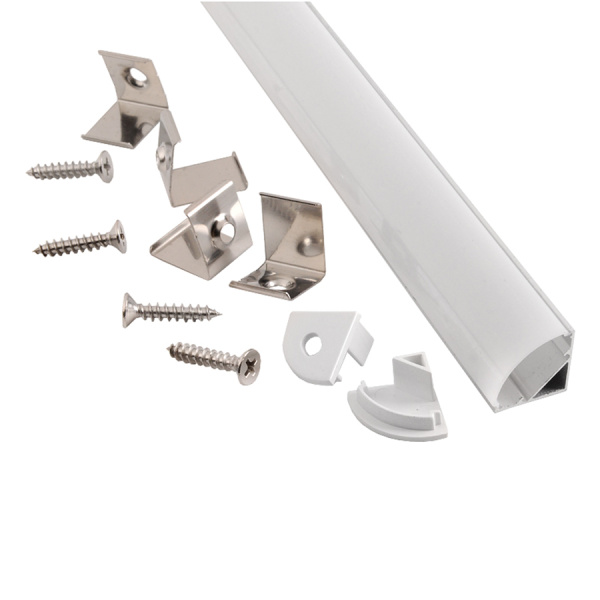 Профиль GAL-GLS-1000-16-16 угловой серебр (1м профиль+рассеиватель+2заглушки+2 скоб с шуруп. 1/100) General