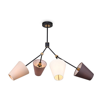 Потолочный светильник 4*E14 40Вт Черный IP20 Hats FR5370CL-04B Freya