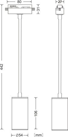 Светильник трековый 1*GU10 50Вт Белый IP20 Track lamps TR010-1-GU10-W Technical