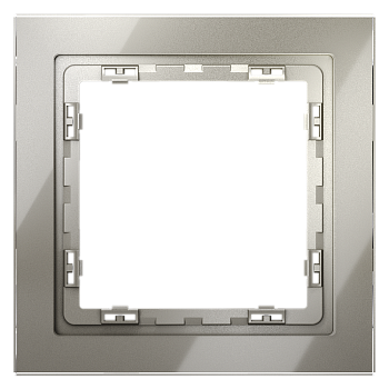 Рамка стеклянная Voltum S70 на 1 пост, (шелк, стекло)