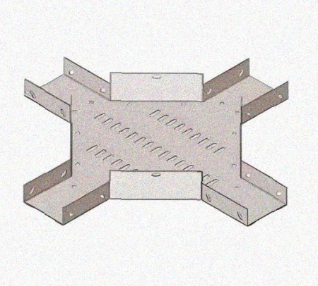Лоток крестообразный перфорированный КМ 400х80 У3, окрашенный, S1,5