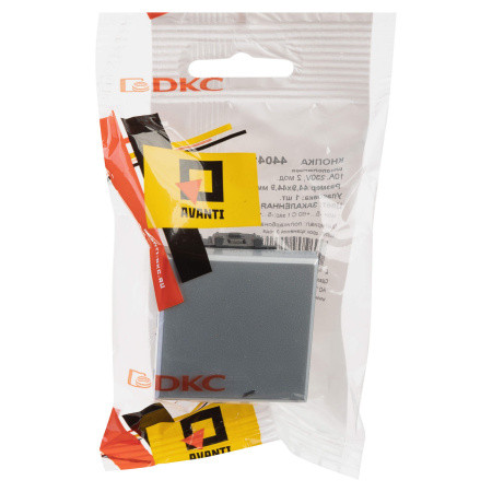 Кнопка одноклавишная модульная, "Avanti", "Закаленная сталь", 2 модуля DKC