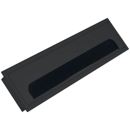 Donel Кабельный громмет (лючок) в стол, 280*80мм, цвет: черный