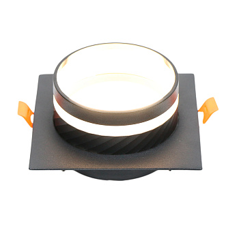 Встраиваемый светильник General GCL-GX53-H38 Кантис Квадратный с боковым рассеивателем Черный General