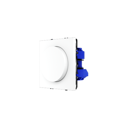 Светорегулятор встраиваемый Voltum S70 поворотно-нажимной 600 Вт, (белый матовый)