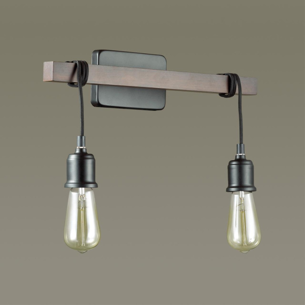 Бра E27 2*60W 220V KLAUS черный LUMION