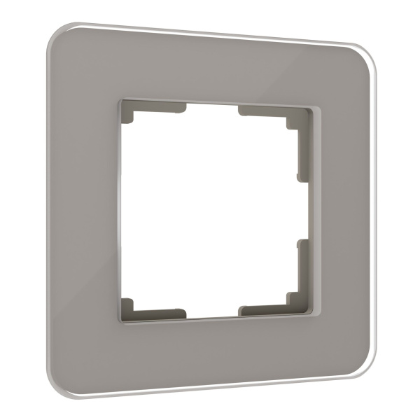 Elite Рамка из стекла на 1 пост дымчатый Werkel