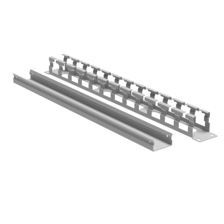 Кабельный органайзер с крышкой и отверстиями 1U, глубина 40 мм, для 19" IT-корпусов, RAL9005 DKC