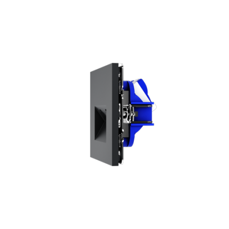 Розетка компьютерная встраиваемая Voltum S70 двойная RJ45+RJ45 КАТ.6, (графит)