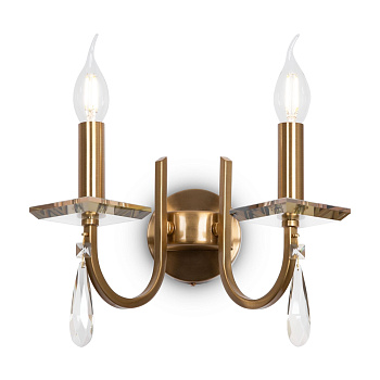 Настенный светильник (бра) 2*E14 40Вт Латунь IP20 Forte FR1006WL-02G Freya