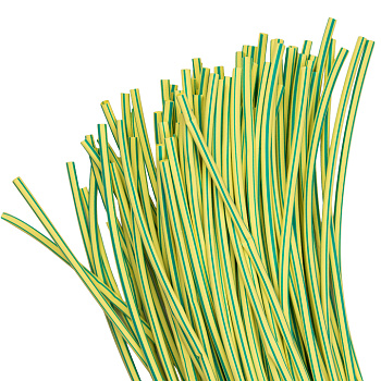 Термоусаживаемая трубка ТУТ нг 6/3 желто-зеленая в отрезках по 1м PROxima EKF