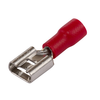 Разъем плоский виброустойчивый РпИм 1,25-5-0,8 (мама) 0,5-1,5мм красный 10шт. duwi 