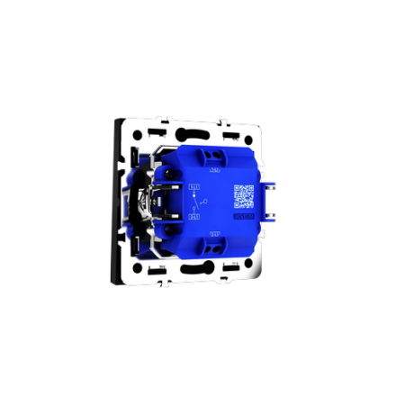 Выключатель встраиваемый Voltum S70 одноклавишный 10А, (черный матовый)