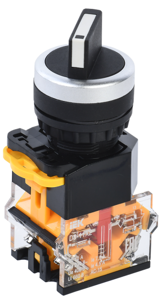 Переключатель D8-11X2 на 2 положения 1з+1р черный IEK