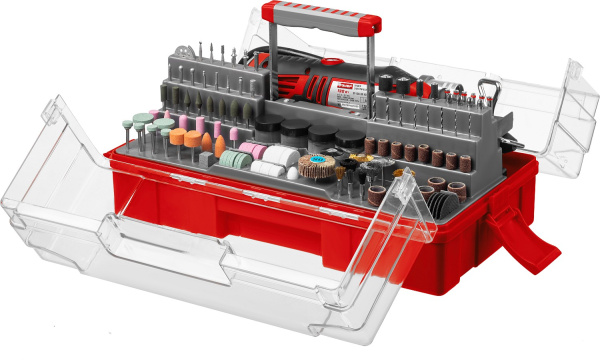 Электрический гравер с набором насадок, 242 предмета, в кейсе ЗУБР