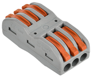 Строительно-монтажная клемма СМК 222-4133 проходная (50шт/упак) IEK