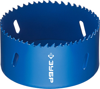 89мм, коронка биметаллическая, быстрорежущая сталь ЗУБР