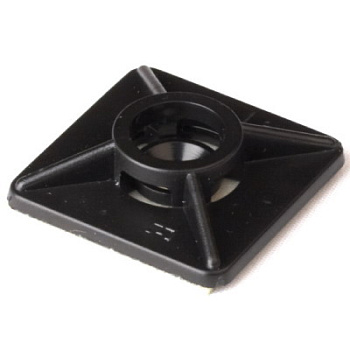 Монтажная база двойная самоклеящаяся, черная, 19х19 DKC