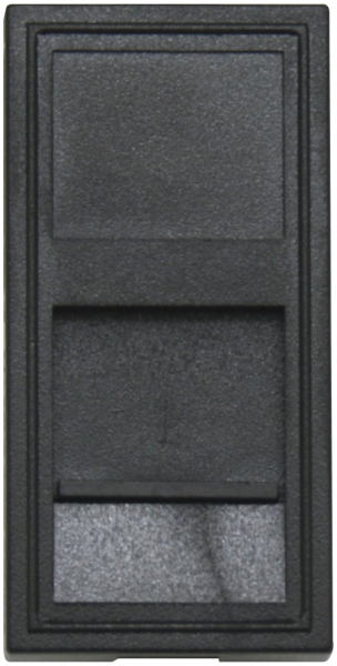 Donel Розетка DEC RJ45 UTP кат.6, 1мод., черн. матовая (22.5х45мм)