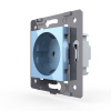 Розетка электрическая с заземлением защитными шторками 16A, цвет синий (механизм) Livolo Розетка электрическая с заземлением защитными шторками 16A, цвет синий (механизм) Livolo