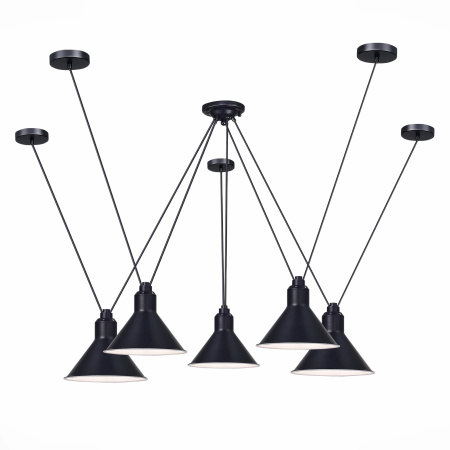 Светильник подвесной Черный/Черный E14 5*60Вт SL1804.403.05 ST LUCE