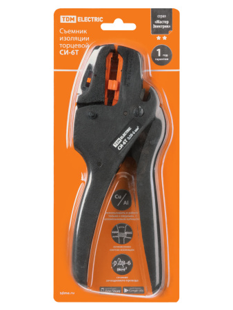 Съемник изоляции торцевой СИ-6Т, сечение зачищаемого провода 0,08-6 мм², "МастерЭлектрик" TDM