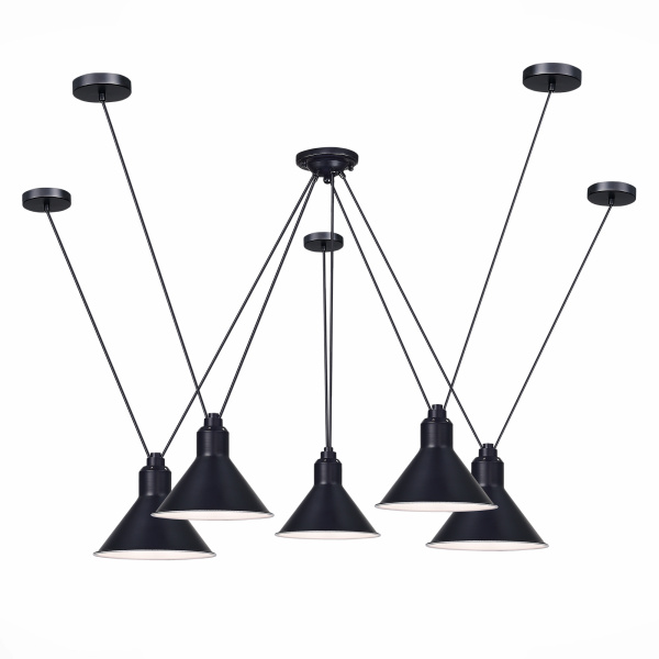 Светильник подвесной Черный/Черный E14 5*60Вт SL1804.403.05 ST LUCE Светильник подвесной Черный/Черный E14 5*60Вт SL1804.403.05 ST LUCE