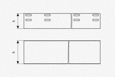 Лоток глухой ЛМГ 400х200х2000 УТ1,5, горячее цинкование, S1,5