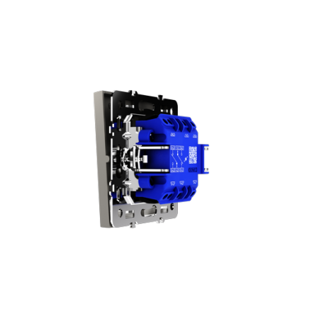 Проходной переключатель встраиваемый Voltum S70 двухклавишный с подсветкой 10А, (кашемир)
