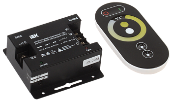 Контроллер с ПДУ радио W-WW 2 канала 12В 6А 144Вт черный IEK