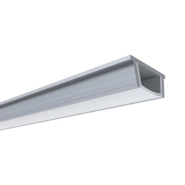 GM-08-35 Профиль алюминиевый для светодиодной ленты, анод., П-образный, гибкий, накладной, серебро, 17,2х5,9мм, 2м, шир. ленты до 10мм, индивидуальная