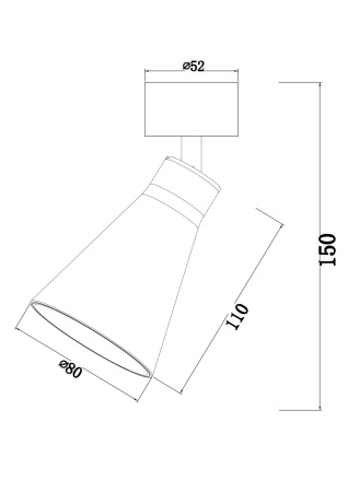 Потолочный светильник 1*GU10 10Вт Матовое Золото IP20 Virar C061CL-01MG Technical